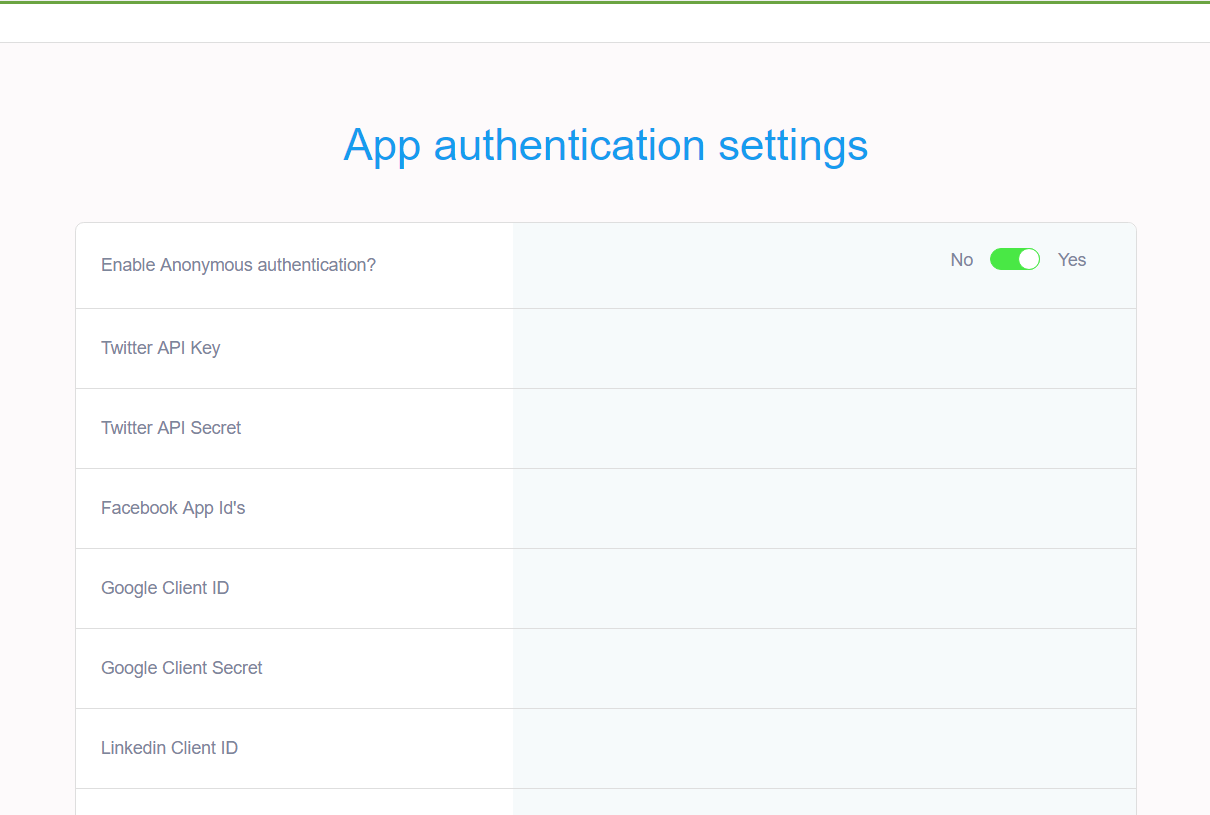Configure parse server authentication