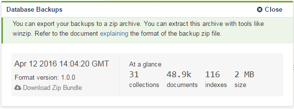Nodechef MongoDB Backups