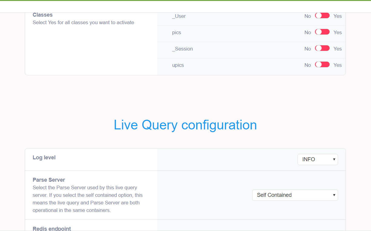 Parse Server livequery