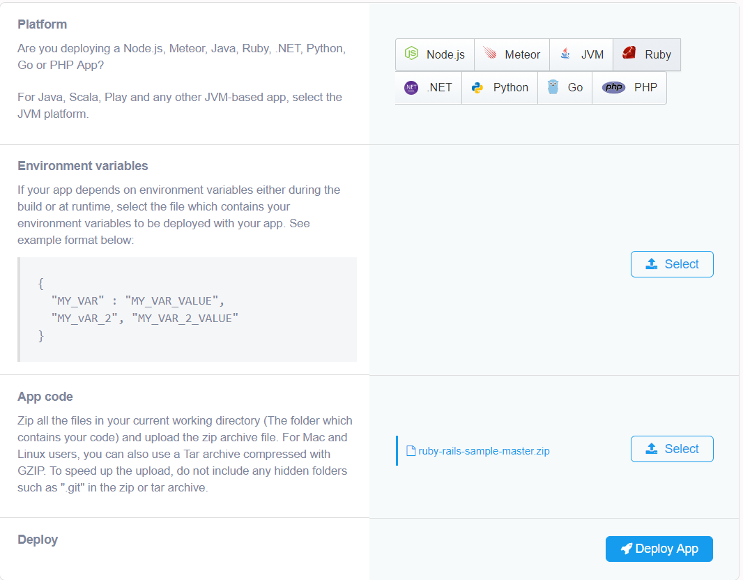 Upload your project