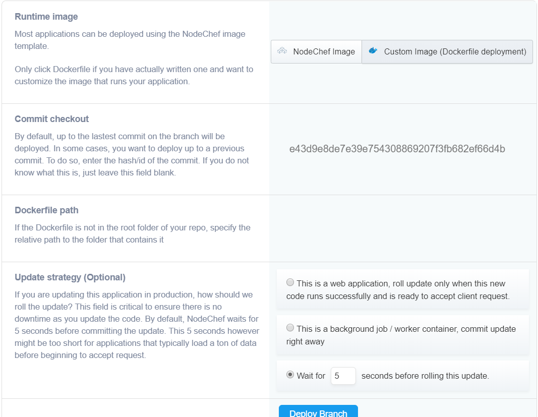 Build custom image from dockerfile