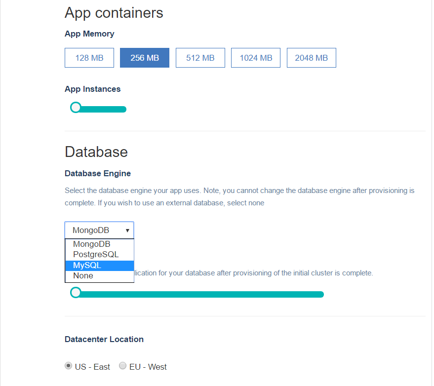 Create your application on NodeChef